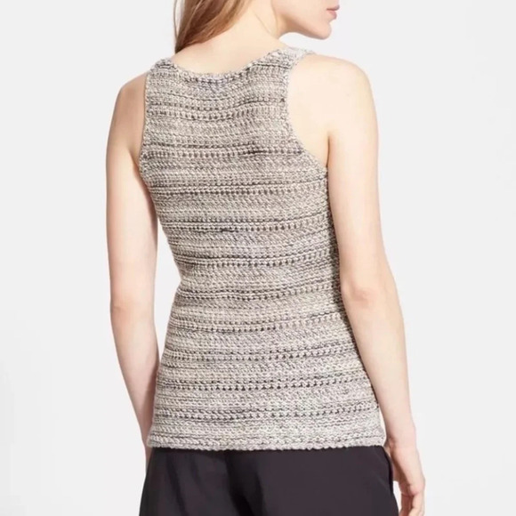 Vince Neutral Striped Sleeveless Knit Tank Size S - Picture 2 of 16